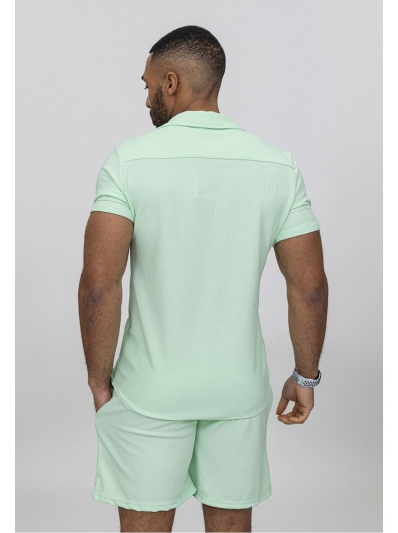 Pantalones cortos,Conjunto de camisa Kebello Verde - Kiabi