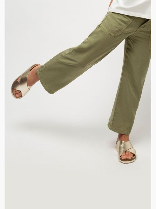 Pantalones culotte de niña kaki - Kiabi Pantalones culotte de niña kaki - Kiabi