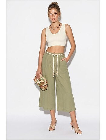 Pantalones culotte de poliéster para mujer lucci