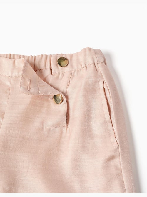 Pantalones de acetato con botones decorativos - Kiabi