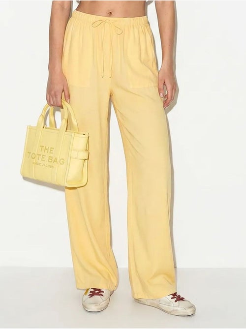 Pantalones de algodón de pernera ancha con cintura de cordón lucci - Kiabi