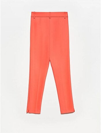 Pantalones de algodón de tiro alto y pernera recta dilvin