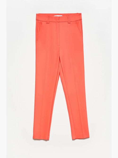 Pantalones de algodón de tiro alto y pernera recta dilvin - Kiabi Pantalones de algodón de tiro alto y pernera recta dilvin - Kiabi