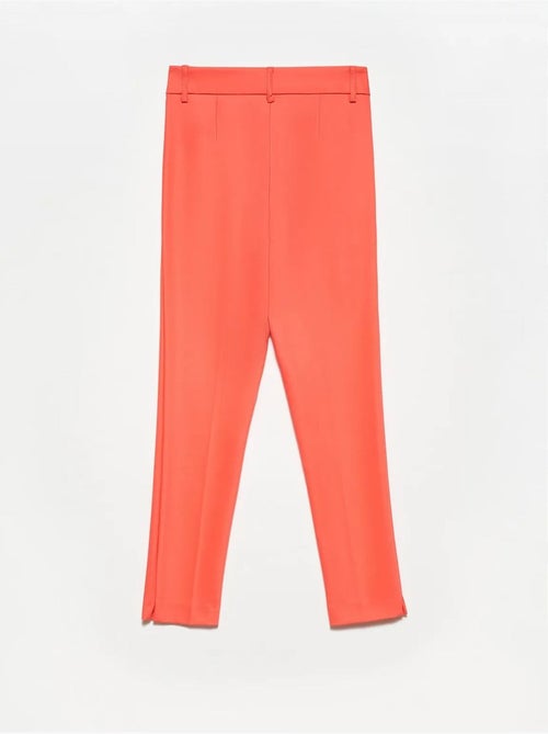 Pantalones de algodón de tiro alto y pernera recta dilvin - Kiabi Pantalones de algodón de tiro alto y pernera recta dilvin - Kiabi