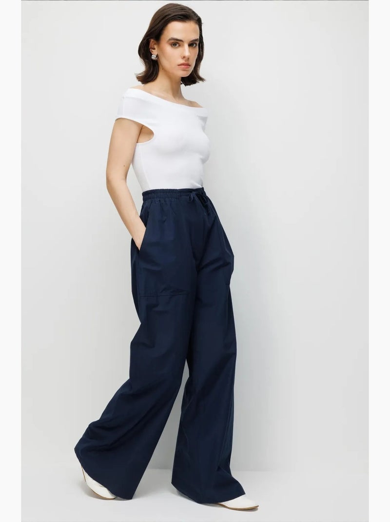 Pantalones de algodón mixray Azul marino - Kiabi