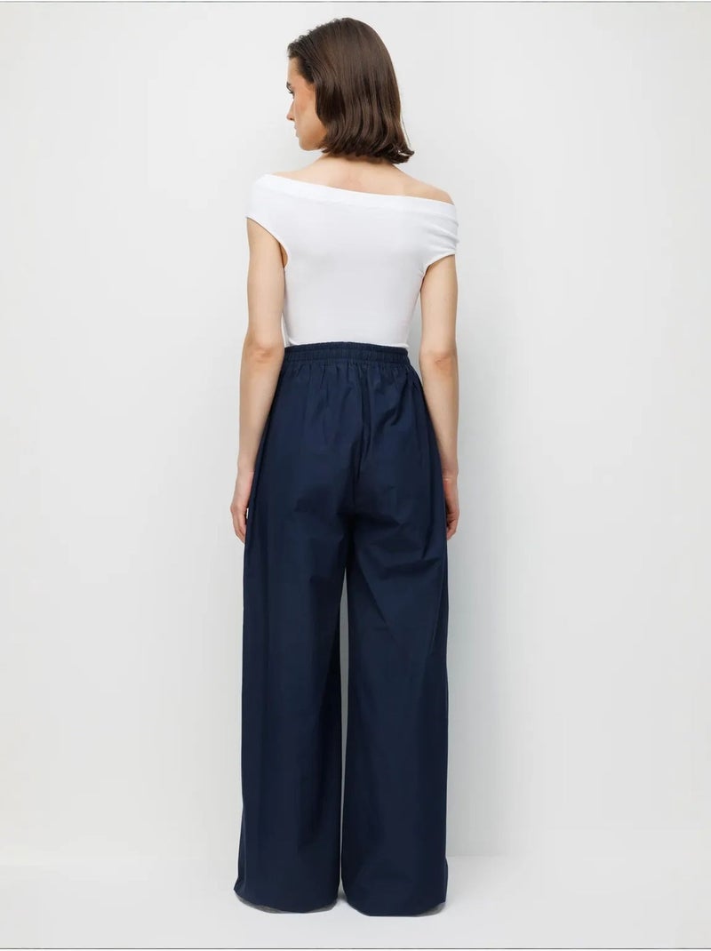 Pantalones de algodón mixray Azul marino - Kiabi