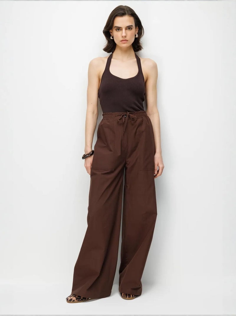 Pantalones de algodón mixray Marrón chocolate - Kiabi