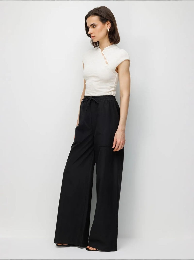 Pantalones de algodón mixray Negro - Kiabi