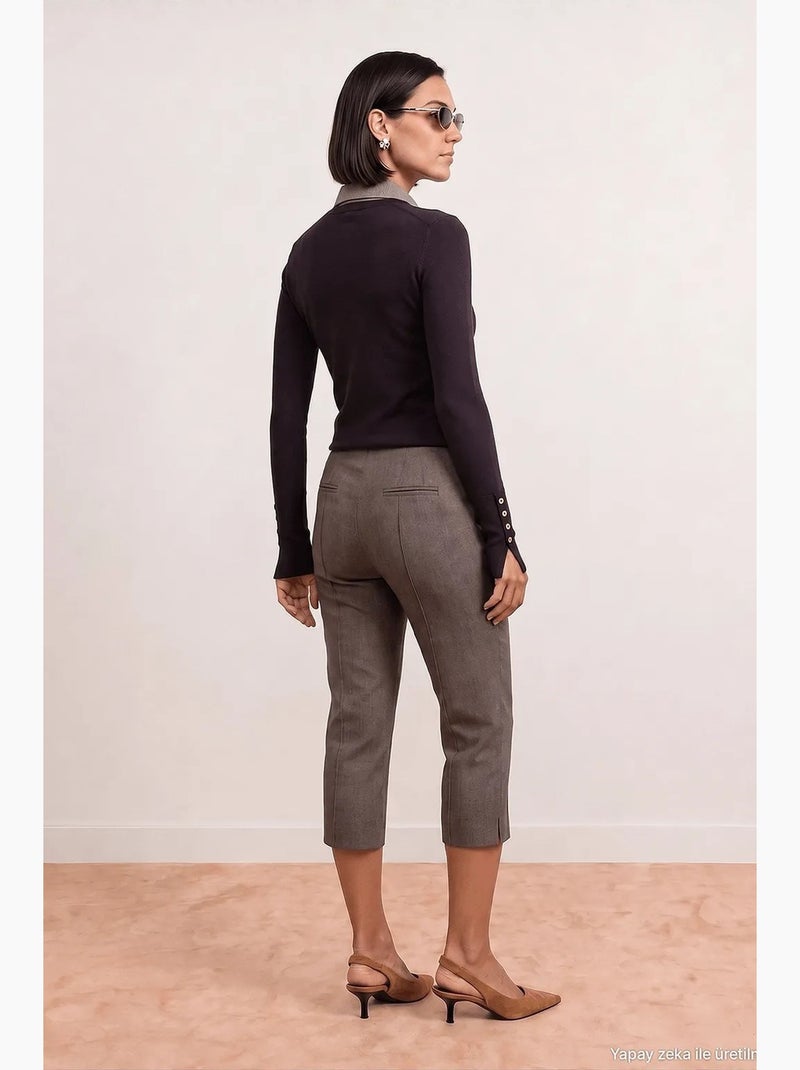 Pantalones de algodón para mujer dilvin Marrón - Kiabi