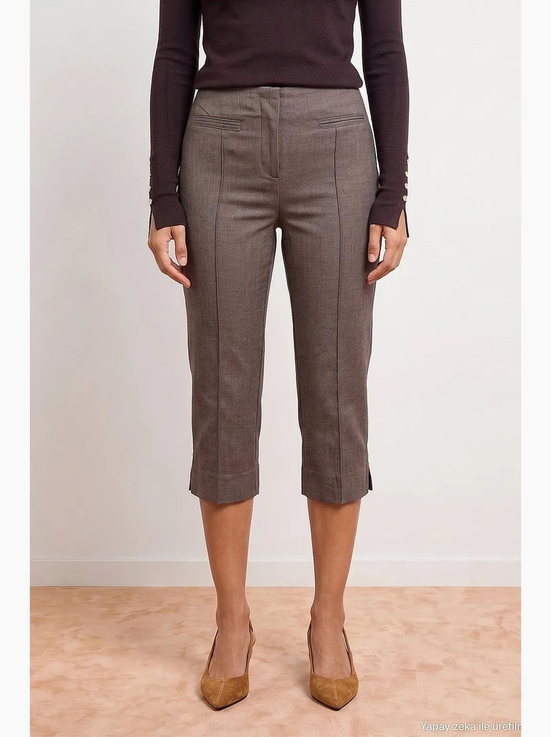 Pantalones de algodón para mujer dilvin Marrón - Kiabi