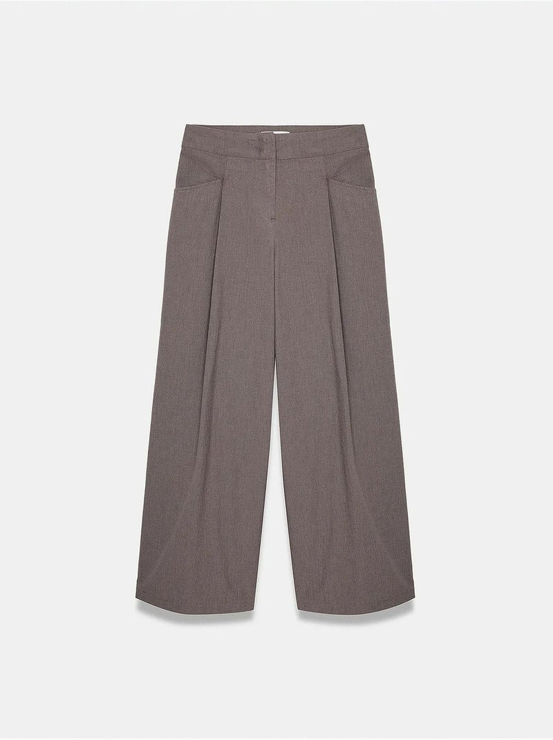 Pantalones de algodón para mujer dilvin Taupe - Kiabi