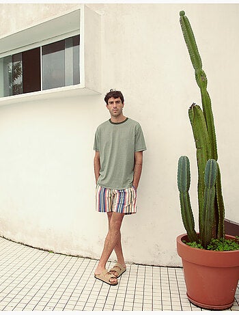 Pantalones de baño de rayas, MO Fashion
