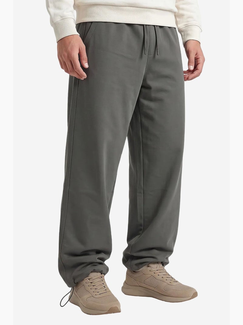 Pantalones de chándal de hombre en mezcla de algodón tommy Gris negro - Kiabi