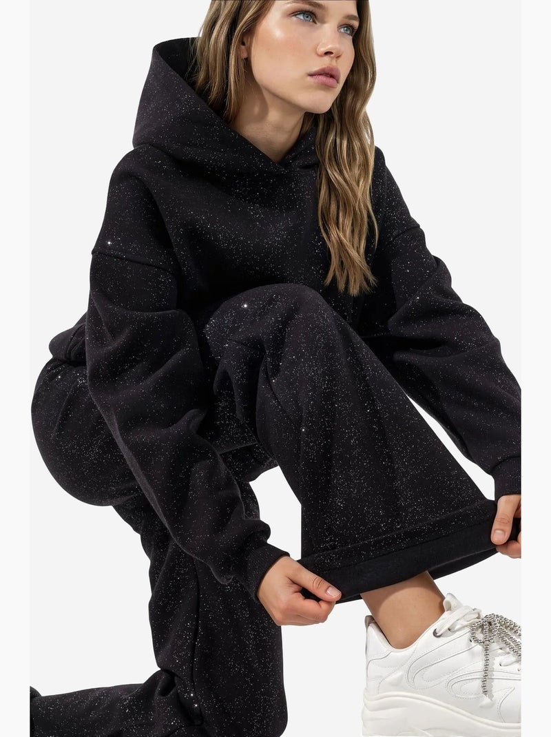 Pantalones de chándal de mujer de algodón y elastano busem Negro - Kiabi