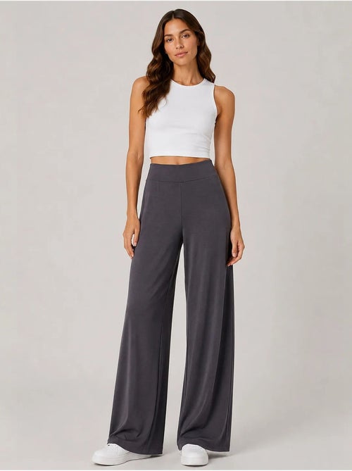 Pantalones de chándal de mujer en mezcla de viscosa tommy - Kiabi Pantalones de chándal de mujer en mezcla de viscosa tommy - Kiabi