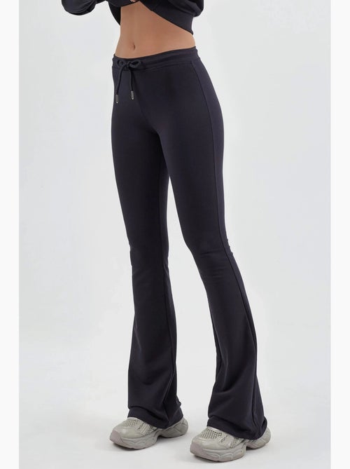 Pantalones de chándal de pierna acampanada de talle medio con cordón busem - Kiabi