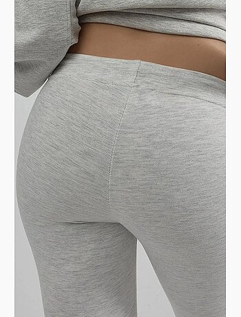Pantalones de chándal de pierna acampanada de talle medio con cordón busem