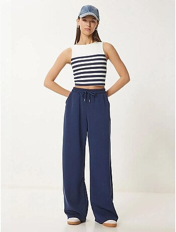 Pantalones de chándal de pierna ancha con cintura de cordón istanbul