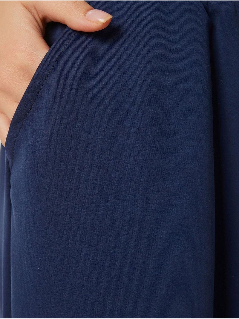 Pantalones de chándal de pierna ancha con cintura de cordón istanbul Azul marino - Kiabi