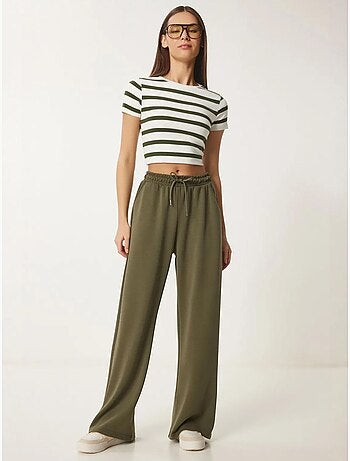 Pantalones de chándal de pierna ancha con cintura de cordón istanbul