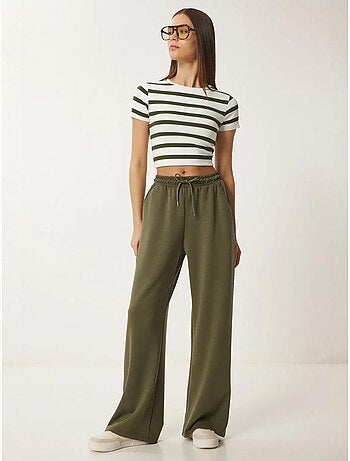 Pantalones de chándal de pierna ancha con cintura de cordón istanbul