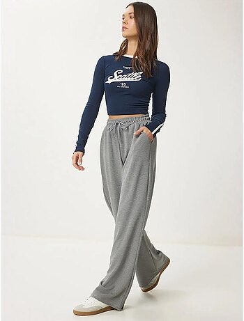 Pantalones de chándal de pierna ancha con cintura de cordón istanbul