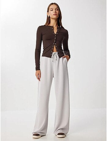 Pantalones de chándal de pierna ancha con cintura de cordón istanbul