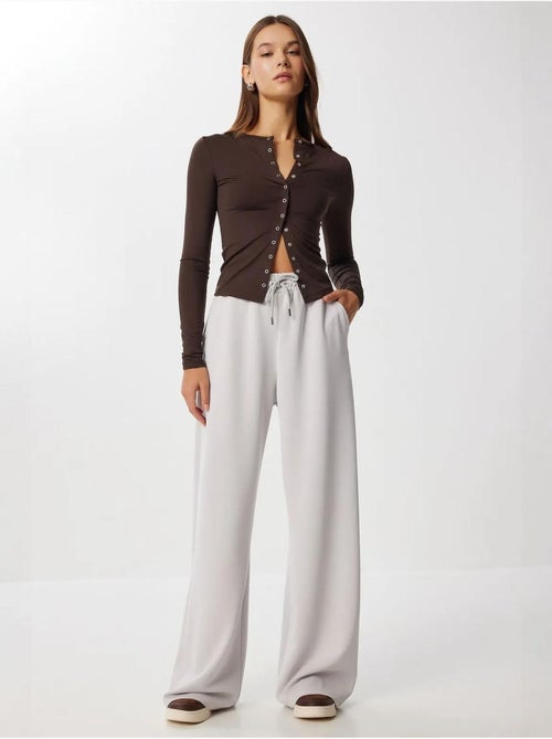 Pantalones de chándal de pierna ancha con cintura de cordón istanbul - Kiabi Pantalones de chándal de pierna ancha con cintura de cordón istanbul - Kiabi