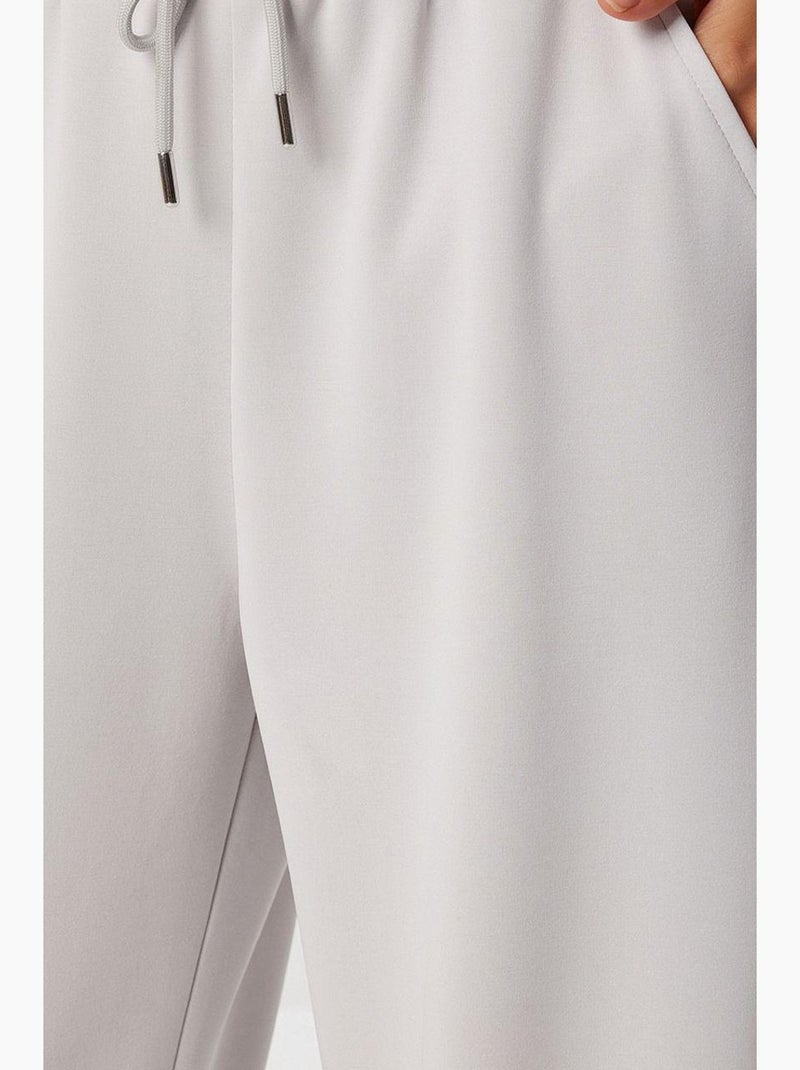 Pantalones de chándal de pierna ancha con cintura de cordón istanbul Gris perla - Kiabi