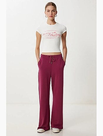 Pantalones de chándal de pierna ancha con cintura de cordón istanbul