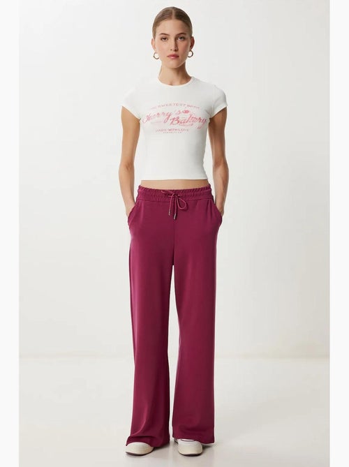 Pantalones de chándal de pierna ancha con cintura de cordón istanbul - Kiabi Pantalones de chándal de pierna ancha con cintura de cordón istanbul - Kiabi