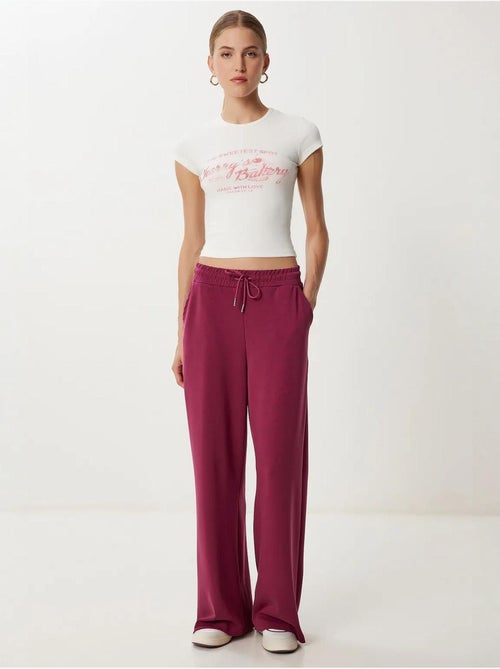 Pantalones de chándal de pierna ancha con cintura de cordón istanbul - Kiabi Pantalones de chándal de pierna ancha con cintura de cordón istanbul - Kiabi