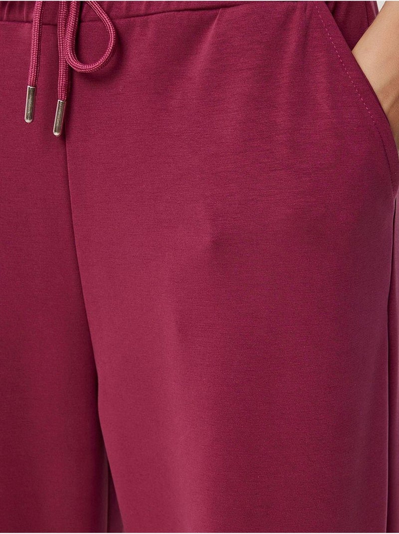 Pantalones de chándal de pierna ancha con cintura de cordón istanbul Magenta - Kiabi