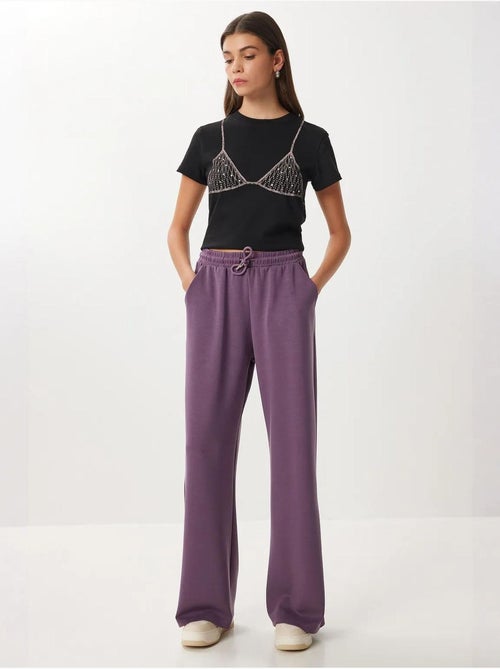 Pantalones de chándal de pierna ancha con cintura de cordón istanbul - Kiabi