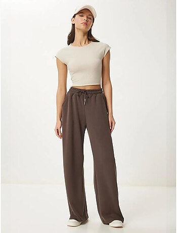 Pantalones de chándal de pierna ancha con cintura de cordón istanbul