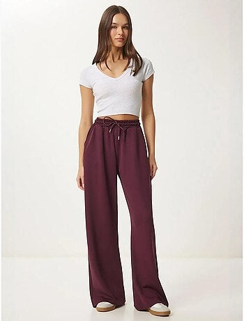 Pantalones de chándal de pierna ancha con cintura de cordón istanbul