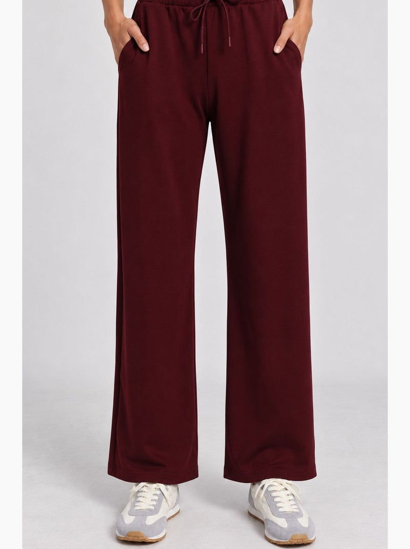 Pantalones de chándal de pierna ancha con cintura de cordón istanbul Rojo burdeos - Kiabi