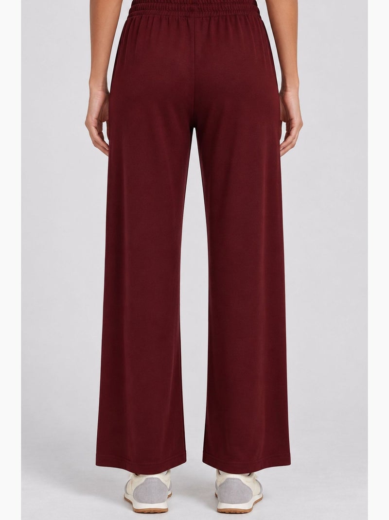 Pantalones de chándal de pierna ancha con cintura de cordón istanbul Rojo burdeos - Kiabi