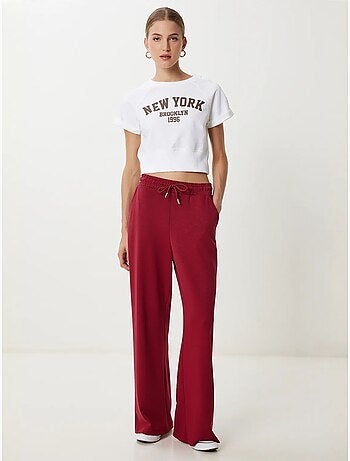 Pantalones de chándal de pierna ancha con cintura de cordón istanbul