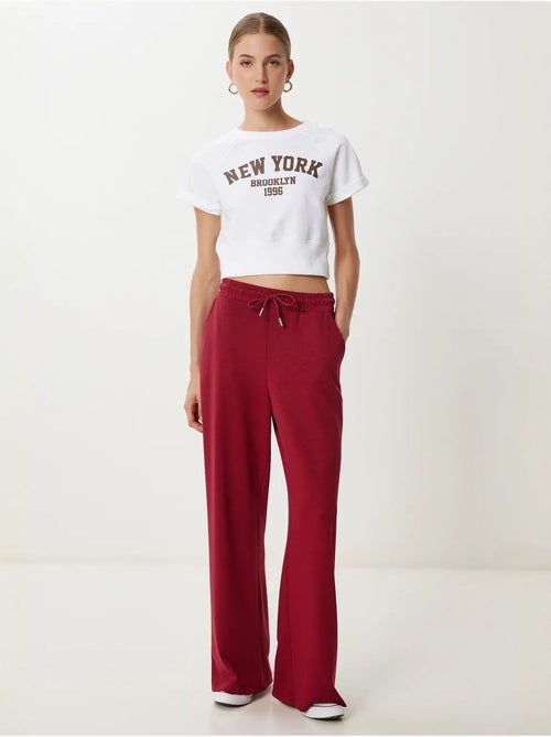 Pantalones de chándal de pierna ancha con cintura de cordón istanbul - Kiabi