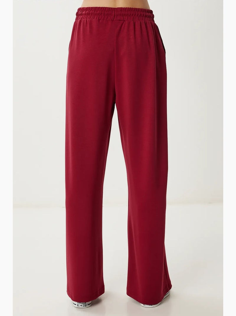 Pantalones de chándal de pierna ancha con cintura de cordón istanbul Rojo cachemira - Kiabi
