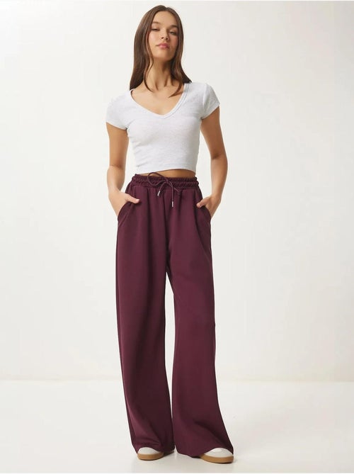 Pantalones de chándal de pierna ancha con cintura de cordón istanbul - Kiabi