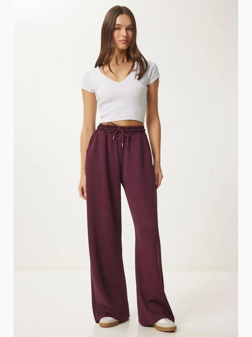 Pantalones de chándal de pierna ancha con cintura de cordón istanbul - Kiabi