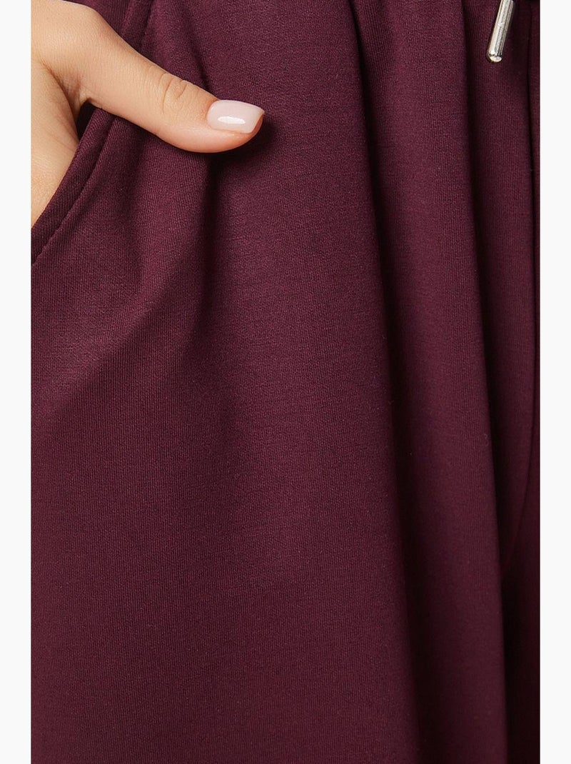 Pantalones de chándal de pierna ancha con cintura de cordón istanbul Rojo granate - Kiabi