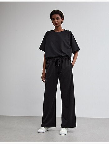 Pantalones de chándal de pierna ancha, mo fashion