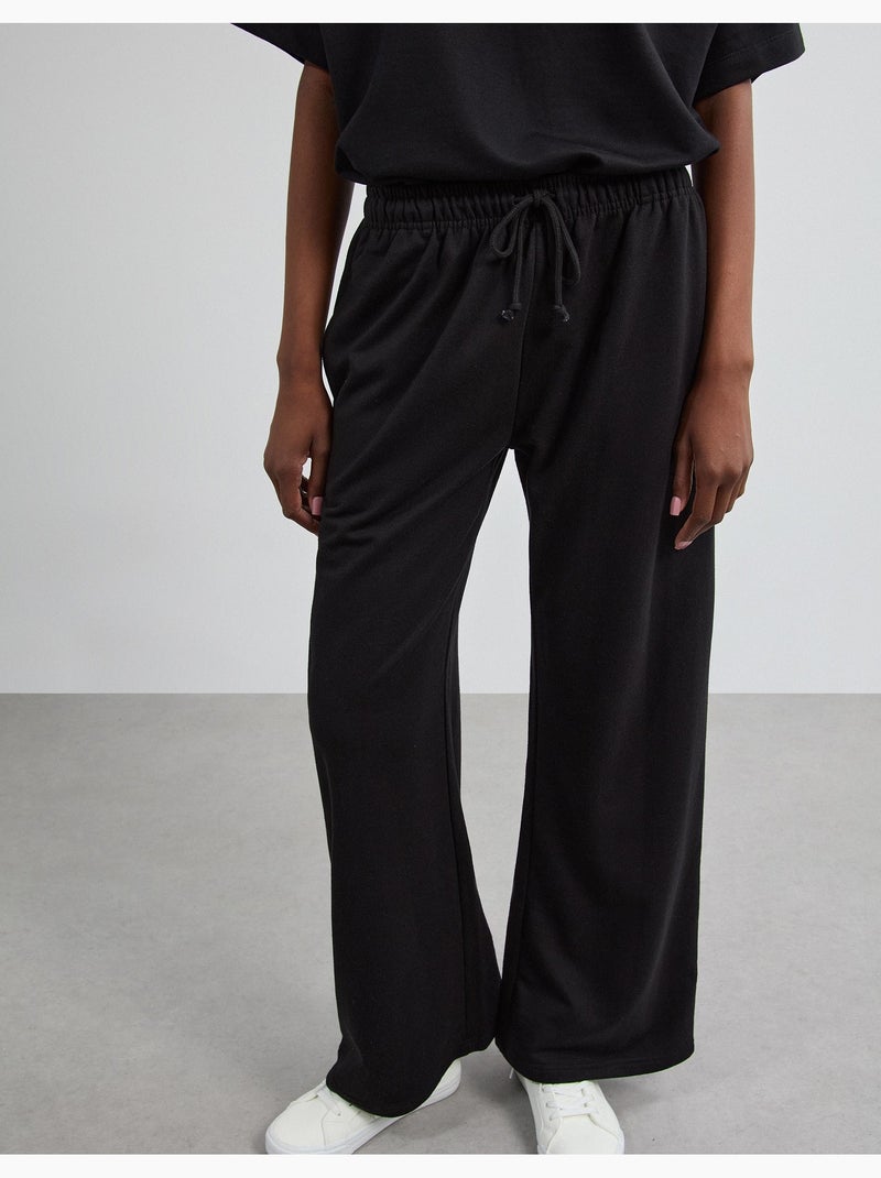 Pantalones de chándal de pierna ancha, mo fashion Negro - Kiabi