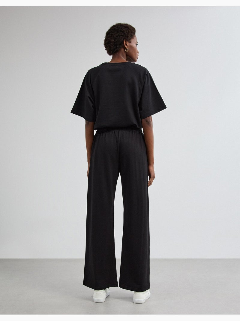 Pantalones de chándal de pierna ancha, mo fashion Negro - Kiabi