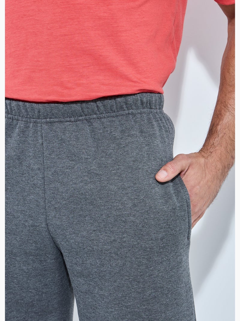 Pantalones de chándal de polar con dobladillo y cinturilla elásticos - Afibel Gris antracita - Kiabi