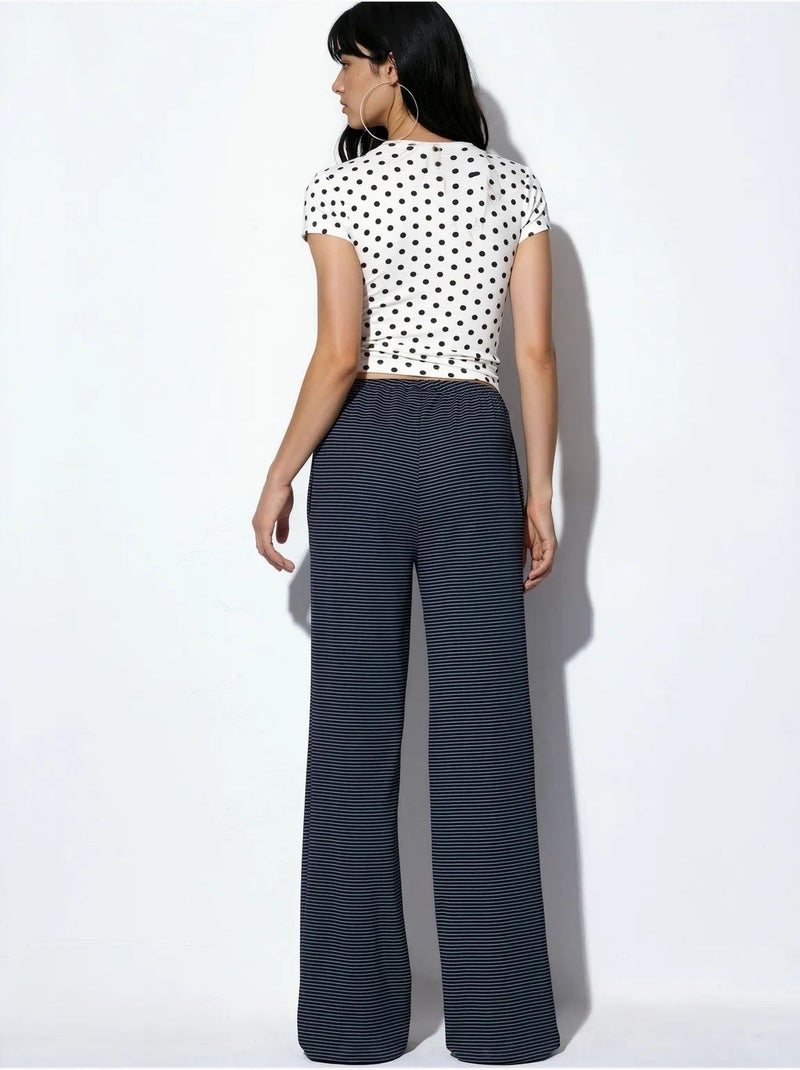 Pantalones de chándal de rayas de pernera recta busem Negro - Kiabi