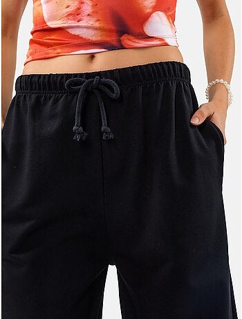 Pantalones de chándal en mezcla de algodón de pierna recta para mujer busem